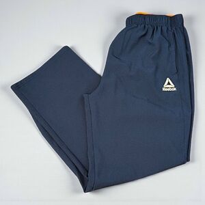 Reebok Lightweight Navy Track Pants with Orange Drawstring Men's 2XL